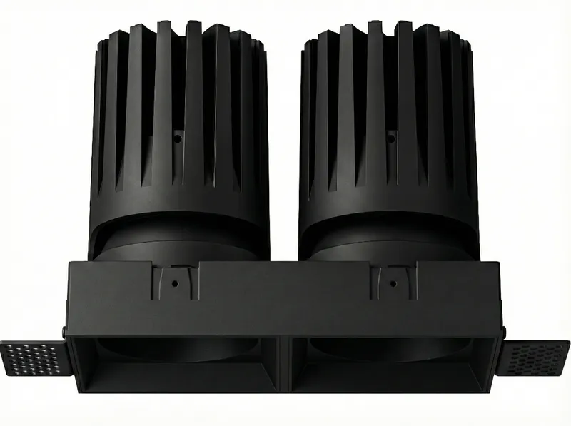 Glinet twin spotlight in black