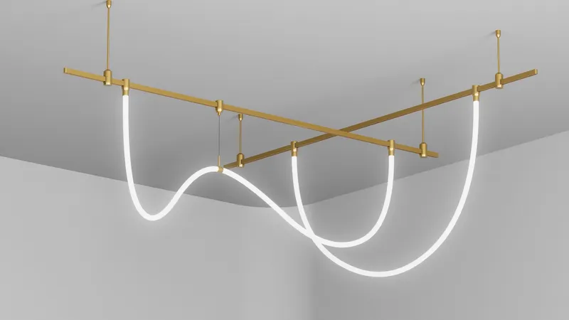 Theron crossed tracks carrying flexible neon