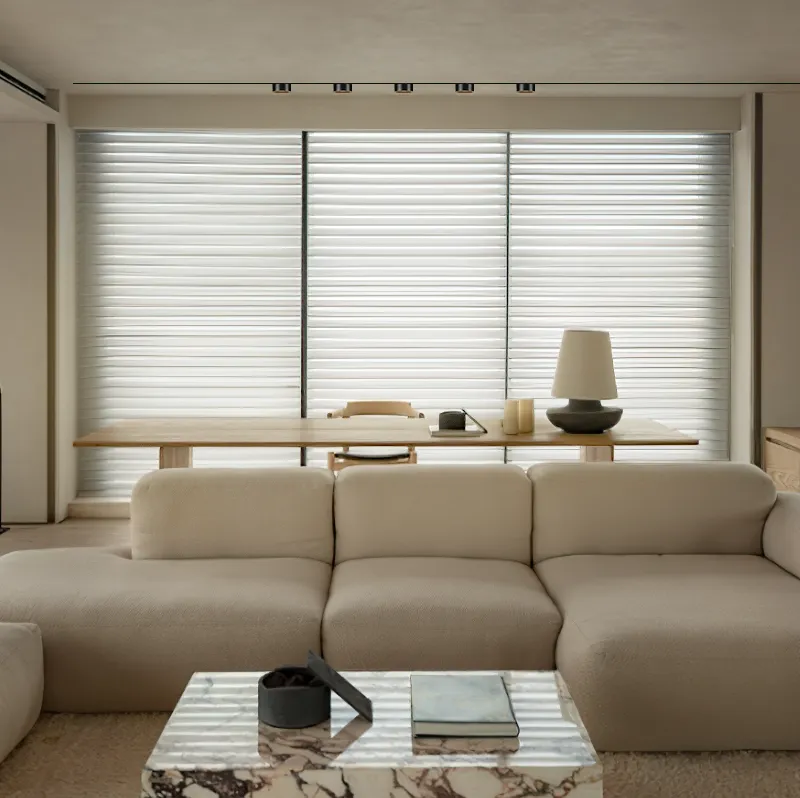 Recessed Tizrah track over a living room